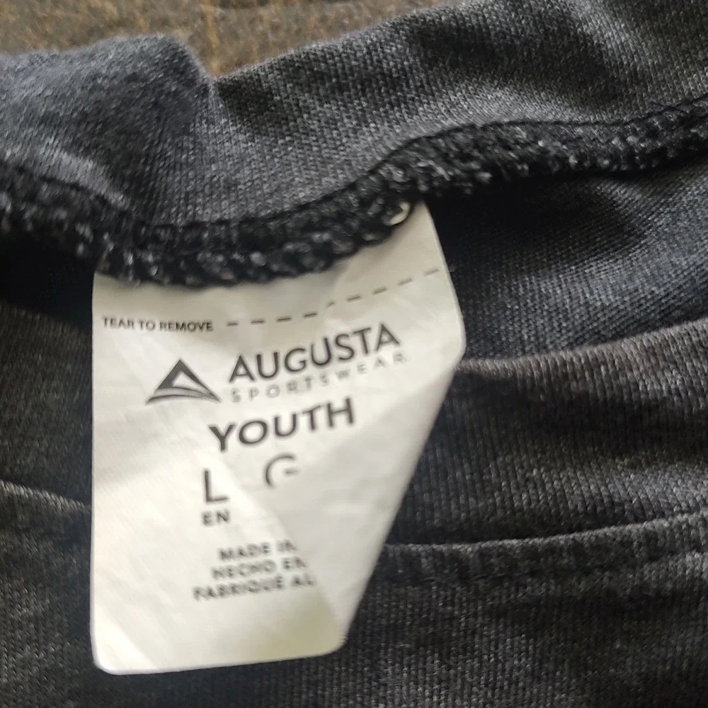Augusta Sportswear Graphic Tee Kids Size L Gray Excellent Bad Boys Gorilla Crown